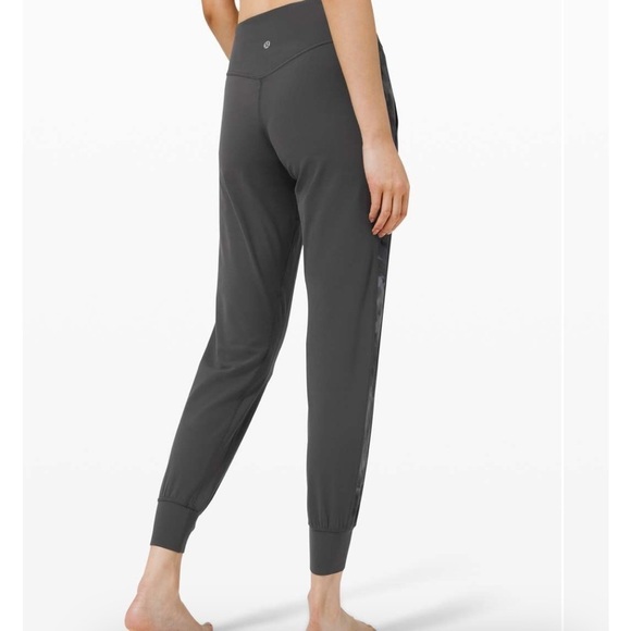 Lululemon Align Jogger Pants Sz 4 Track Stripe Graphite Grey/Diamond Dye Pitch - Picture 1 of 11
